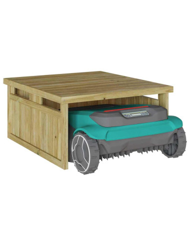 Garage per tosaerba Marrone 73.5 x 81.5 x 38.5 cm