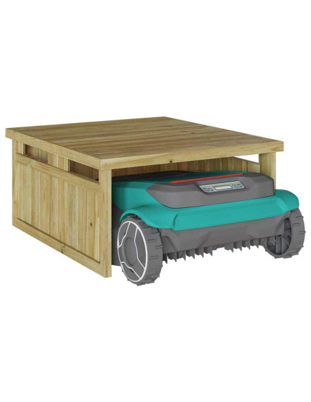 Garage per tosaerba Marrone 73.5 x 81.5 x 38.5 cm