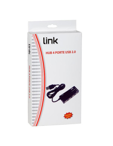 HUB 4 PORTE USB 2.0 CON CAVO