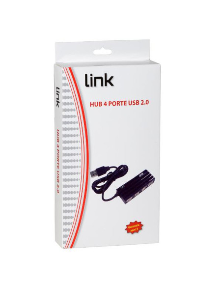 HUB 4 PORTE USB 2.0 CON CAVO