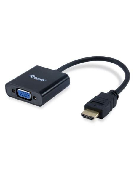 HDMI - VGA ADAPTER WITH AUDIO BLACK