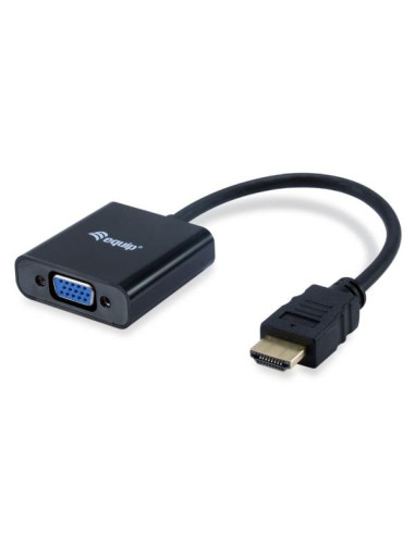 HDMI - VGA ADAPTER WITH AUDIO BLACK