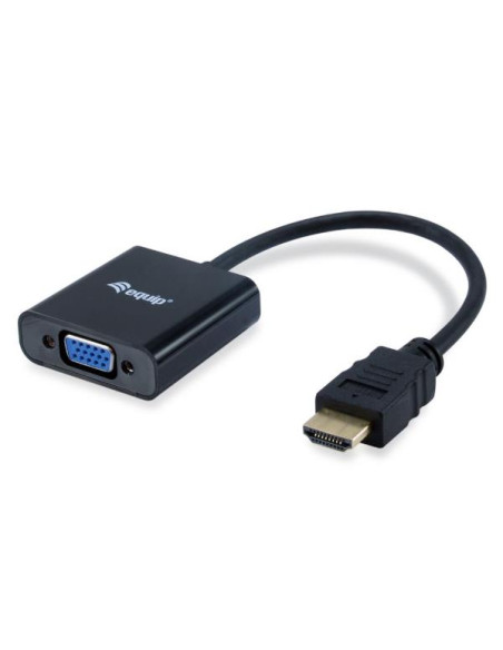 HDMI - VGA ADAPTER WITH AUDIO BLACK