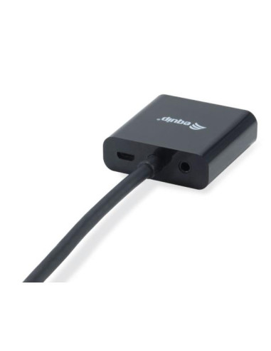 HDMI - VGA ADAPTER WITH AUDIO BLACK