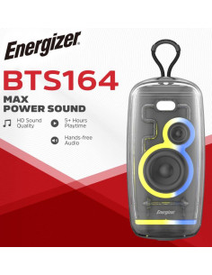 SPEAKER BT + 2400MAH ENERGIZER PORTABLE IPX65