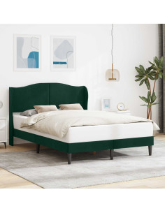 Struttura del letto Verde Scuro 120 x 190 cm Velluto