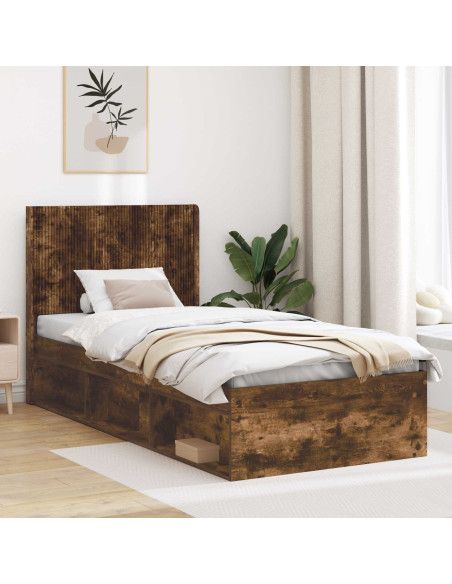 Testiera Letto Rovere Fumo Legno ingegnerizzato