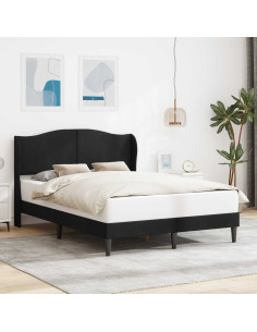 Struttura del letto con testiera Nero 120 x 200 cm Velluto