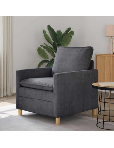 Divano Grigio Scuro 76 x 81 x 87,5 cm Poliestere