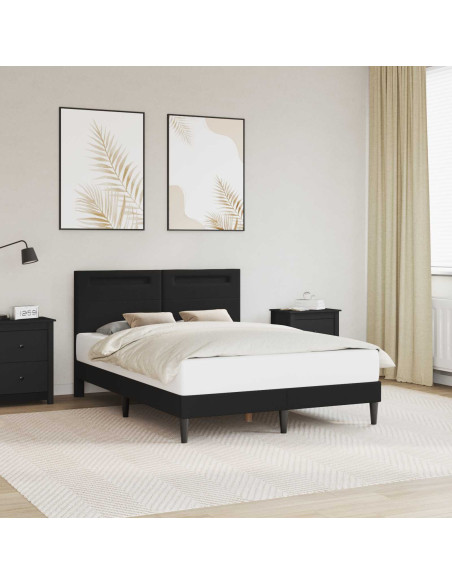 Struttura del letto con testiera Nero 160 x 200 cm Similpelle