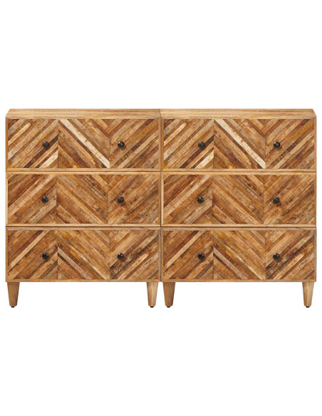 Armadi di Stoccaggio 2 pcs Marrone 60 x 33,5 x 75 cm