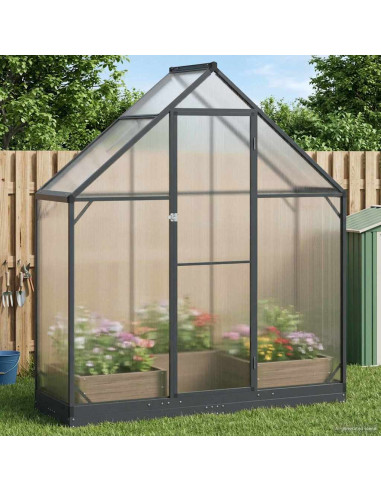 Serra da Giardino con porta Antracite 183,5 x 63,5 x 207 cm
