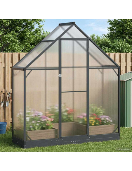 Serra da Giardino con porta Antracite 183,5 x 63,5 x 207 cm