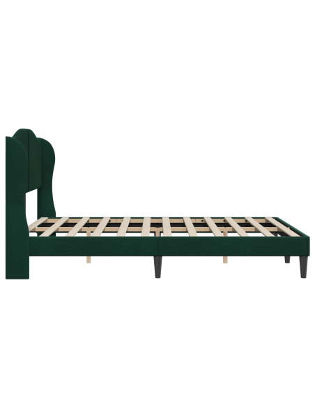 Struttura del letto Verde Scuro 120 x 190 cm Velluto