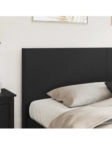 Testiera Letto Nero Legno ingegnerizzato