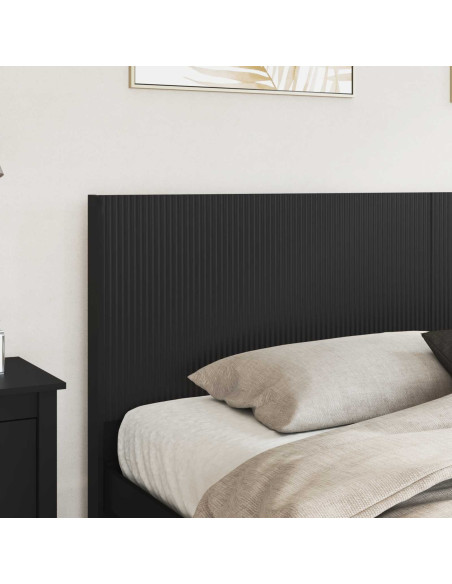 Testiera Letto Nero Legno ingegnerizzato