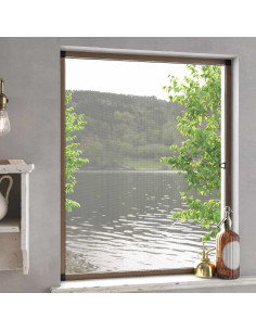 Zanzariera per finestre Marrone 130 x 150 cm