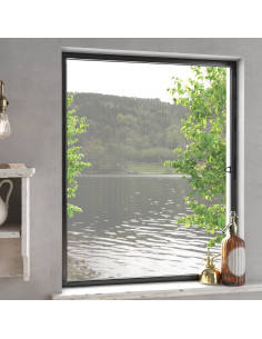 Zanzariera per finestre Antracite 120 x 140 cm