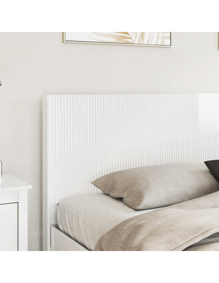 Testiera Letto Bianco Lucido Legno ingegnerizzato