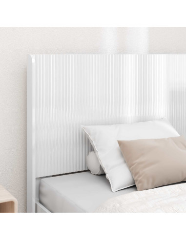 Testiera Letto Bianco Lucido Legno ingegnerizzato