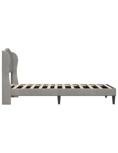Struttura del letto Grigio Chiaro 100 x 200 cm Velluto