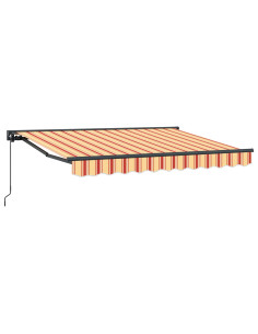 Tenda retrattile manuale Giallo, Arancione e Bianco 3 x 2 m 2