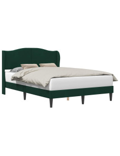 Struttura del letto Verde Scuro 140 x 190 cm Velluto 2