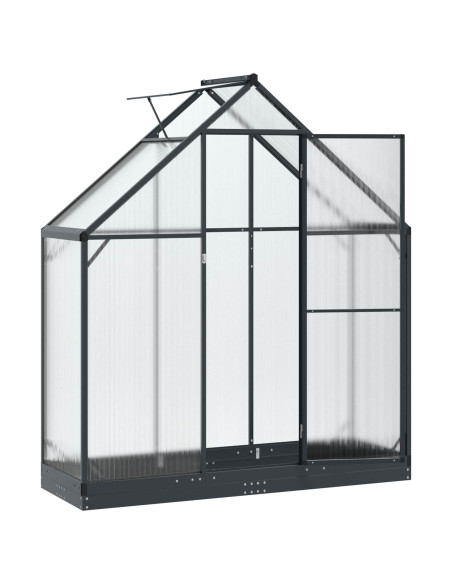 Serra da Giardino con porta Antracite 183,5 x 63,5 x 207 cm