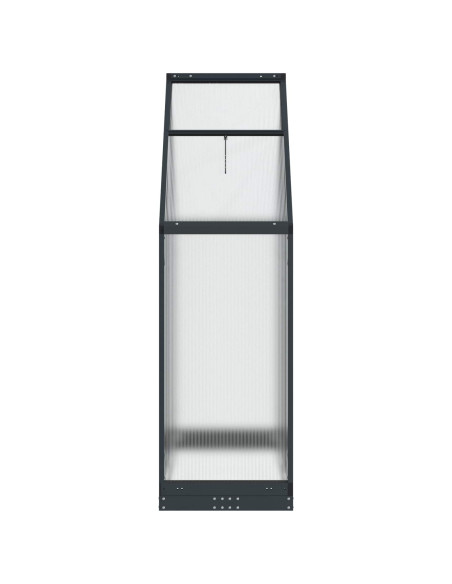 Serra da Giardino con porta Antracite 183,5 x 63,5 x 207 cm