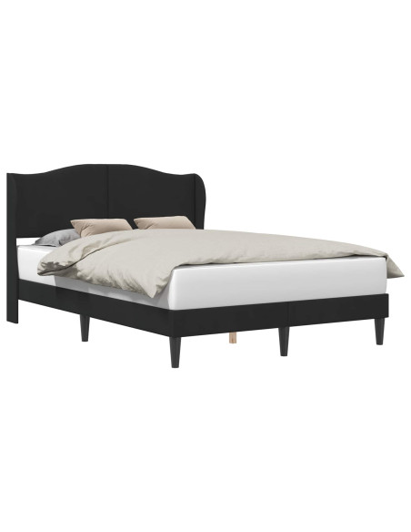 Struttura del letto con testiera Nero 120 x 190 cm Velluto