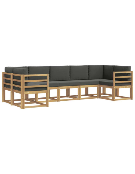 Set di divani da esterno con cuscino 7 pcs Bianco e Antracite