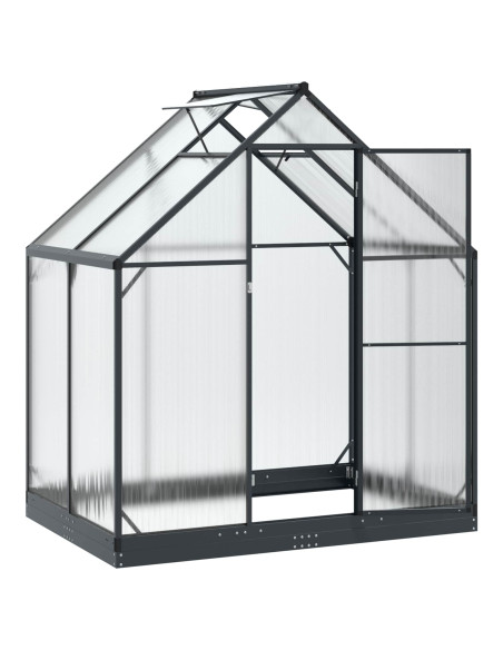 Serra da Giardino con porta Antracite 183,5 x 123 x 207 cm