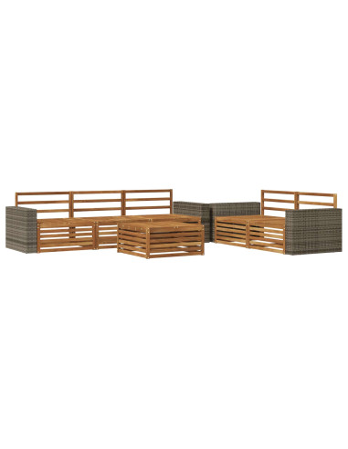 Set di divani da esterno 6 pcs Naturale