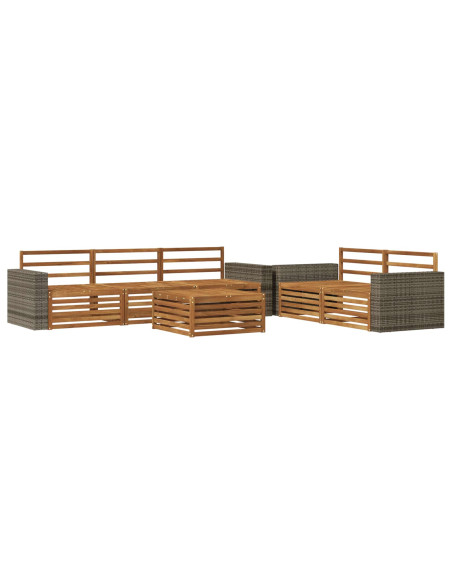 Set di divani da esterno 6 pcs Naturale