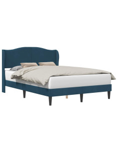 Struttura del letto con testiera Blu 120 x 200 cm Velluto 2