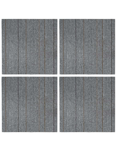 Piastrella per Tappeto Grigio chiaro con striscia 50 x 50 cm