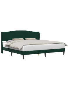 Struttura del letto Verde Scuro 180 x 200 cm Velluto 2