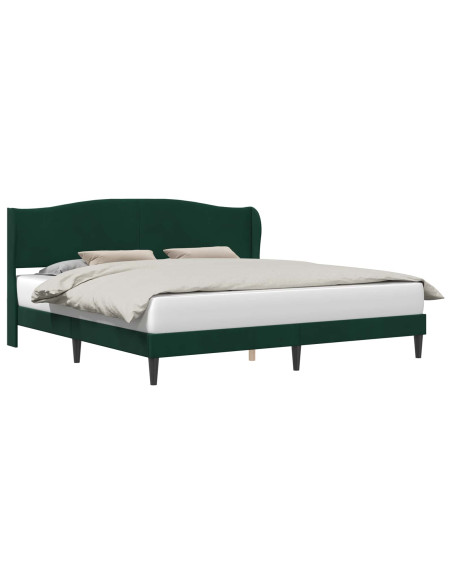 Struttura del letto Verde Scuro 180 x 200 cm Velluto