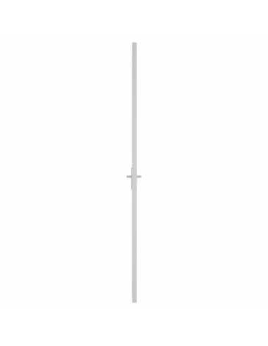 Porta Interna 76x201,5 cm Bianca in Vetro ESG e Alluminio