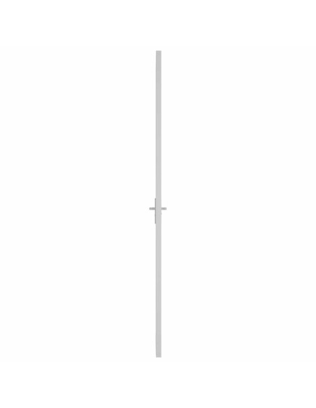 Porta Interna 76x201,5 cm Bianca in Vetro ESG e Alluminio