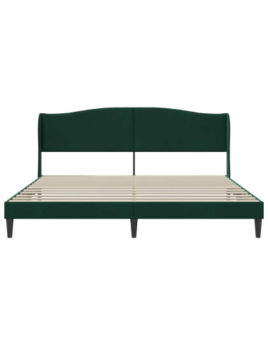 Struttura del letto Verde Scuro 180 x 200 cm Velluto