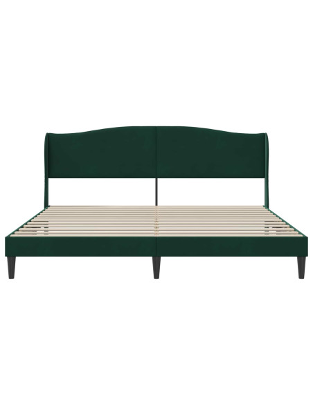 Struttura del letto Verde Scuro 180 x 200 cm Velluto
