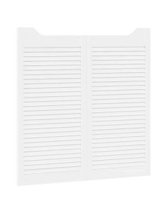 Porte Swing 2 pcs Bianco Legno Massello di Pino 2