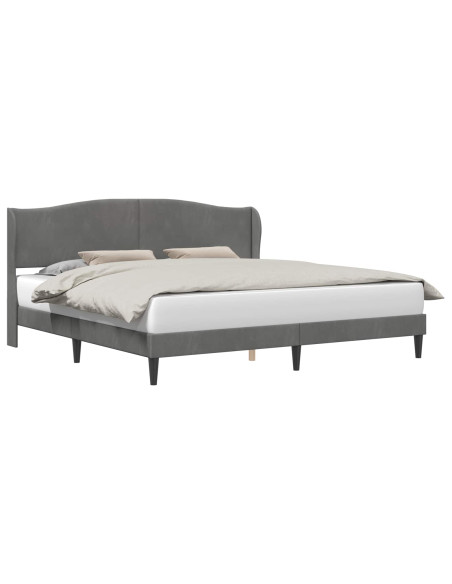 Struttura del letto Grigio Scuro 200 x 200 cm Velluto