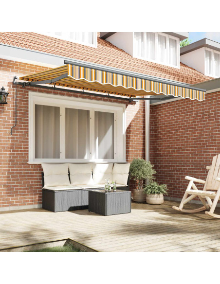 Tenda Retrattile Giallo e Grigio 250 x 200 cm Tessuto