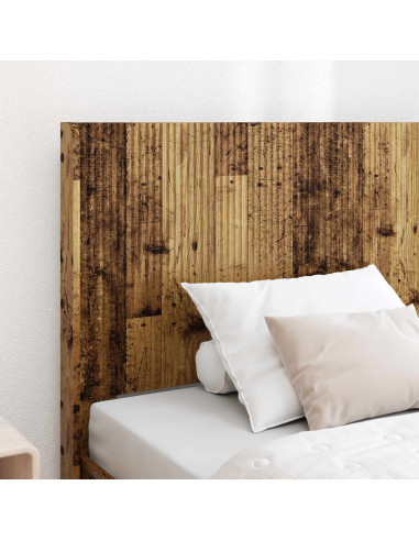 Struttura del letto con stoccaggio e testata Legno antico