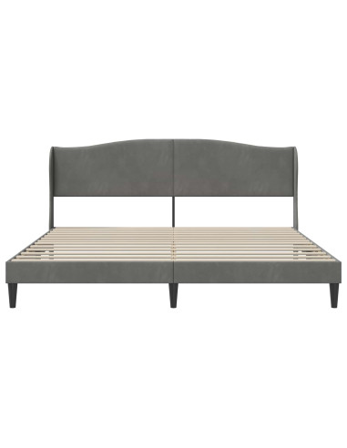 Struttura del letto Grigio Scuro 200 x 200 cm Velluto