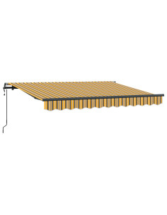 Tenda Retrattile Giallo e Grigio 250 x 200 cm Tessuto 2