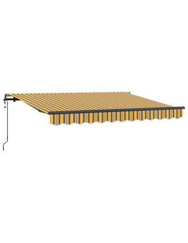 Tenda Retrattile Giallo e Grigio 250 x 200 cm Tessuto