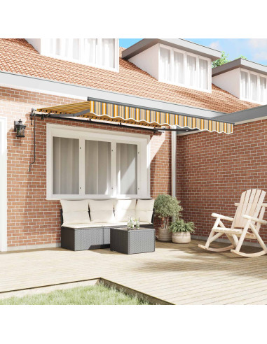 Tenda Retrattile Giallo e Grigio 250 x 200 cm Tessuto